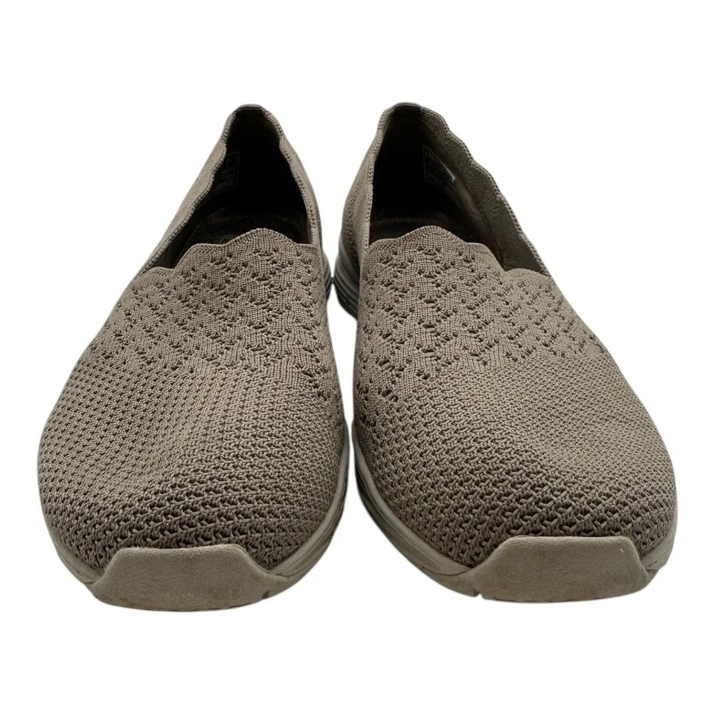 Skechers Slip On Shoes Womens 7 Taupe Classic Fit‎ Air Cooled Memory Foam 49481